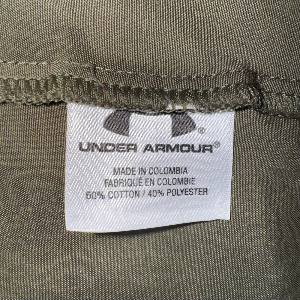 Under Armour Men’s All Season Gear Short Sleeve Button-Down Shirt Olive Green LG - Picture 4 of 6